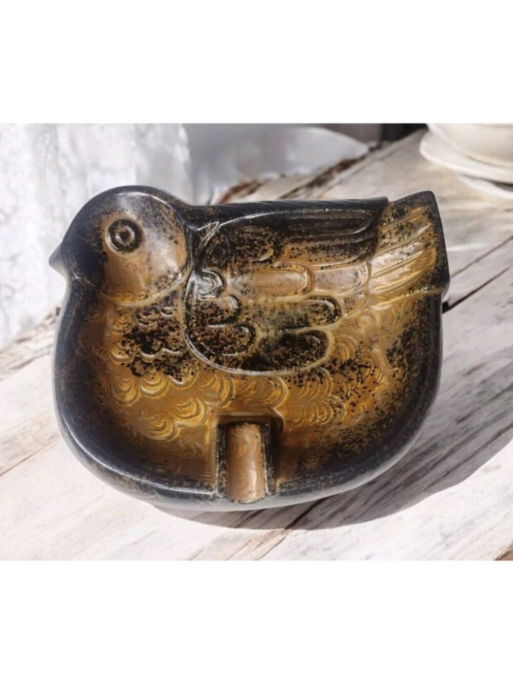 Art Pottery Chicken Bird Ashtray Trinket Dish Barn Farmhouse Country New Trends